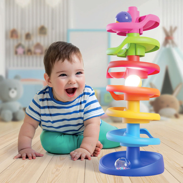 Spiral Tower with Light Up Ball